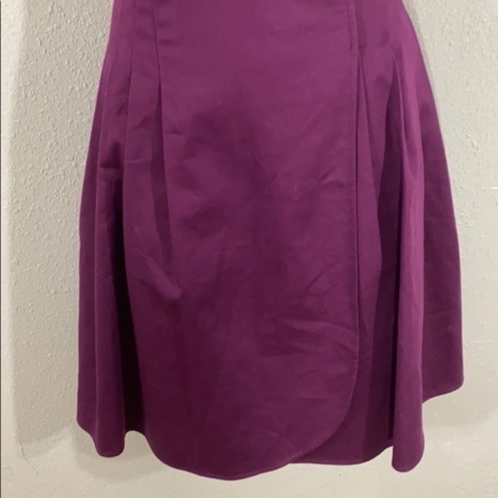 Kay Unger purple ruffle collar flare dress T8 - Picture 3 of 12